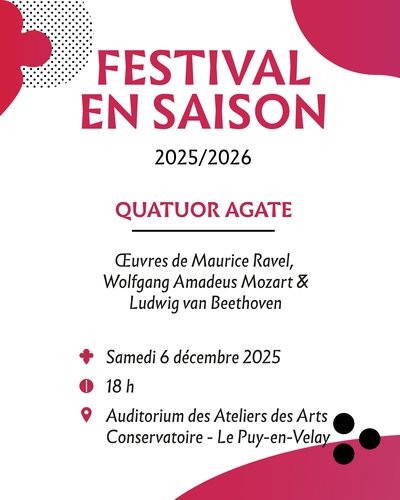 Concert du Quatuor Agate_Le Puy-en-Velay